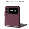 thumbnail image 2 of SaniMore for Samsung Galaxy Z Flip 4 6.7" 2022 Case with Magnetic Car Mount 360°Rotating Kickstand Anti-scratch Anti-shock Drop Resistant Slim Folding Case For Samsung Galaxy Z Flip 4, Winered, 2 of 7
