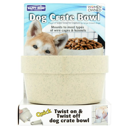 Happy Home Pet Products Dog Crate Bowl For Large Dogs, 1ct (Colors May