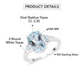 thumbnail image 5 of Statement November Birthstone Ring 925 Sterling Silver  Sky Blue Topaz Jewelry For Her Size 6 Ct 2.3 Birthday Christmas Gifts for Women, 5 of 12