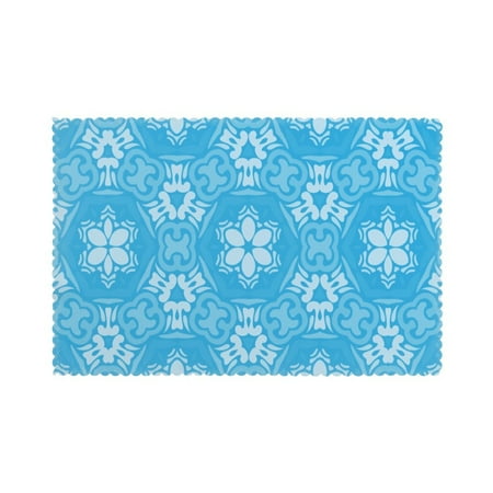 

Home Seamless Flower Pattern Placemats Set Of 6 Washable Wipeable Place Mats Place Mats For Festival Parties Family Dinner (12 X 18inch)