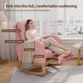 thumbnail image 5 of Rocking Chair for Nursery, Upholstered Glider Rocker with High Backrest and Padded Seat, Comfy Accent Armchair with Side Pocket for Bedroom, Living Room, Nursing Room, 5 of 8