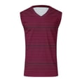 thumbnail image 4 of HBGVBA Men's Casual Sleeveless Blouse,Striped Summer Tank Tops,Stripe Print V-Neck Casual Fashion Top, 4 of 4