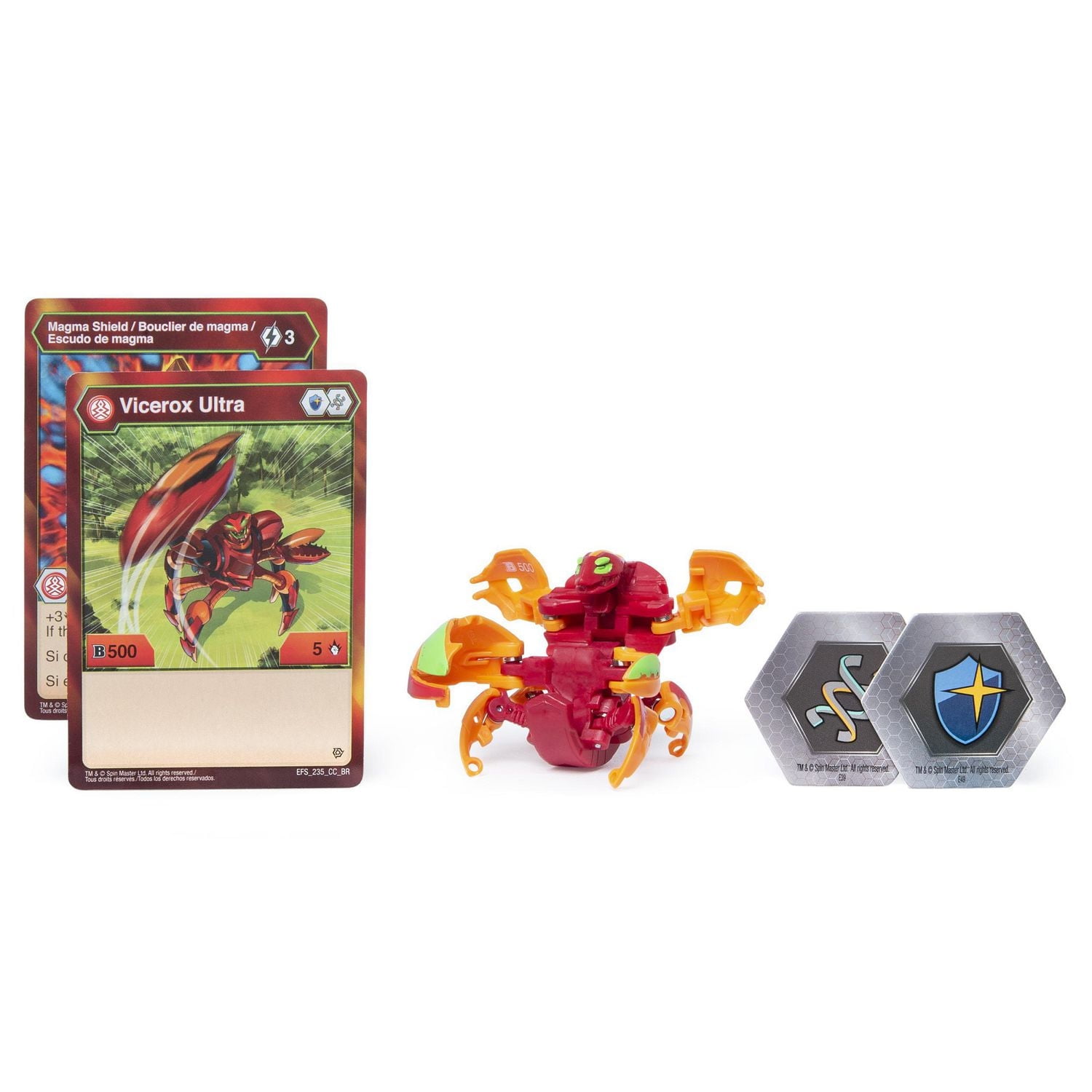 Bakugan Ultra, Pyrus Vicerox, 3-inch Collectible Action Figure and Trading Card, for Ages 6 and Up