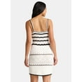thumbnail image 3 of Madden NYC Women's Pointelle Knit Stripe Mini Dress, Sizes XXS-XXL, 3 of 5