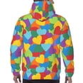 thumbnail image 5 of Hoodies for Men - polka dot rainbow hearts Long Sleeve Comfrt Men'S Fashion Hoodies & Sweatshirts, Sweatshirts for Men Hoodies Pullover Clothing Clothes with Pouch, 5 of 7