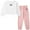 Pink - Long Sleeve, variant on BULLPIANO Girls 2 Piece Outfits Kids Clothing Sets Sweatsuit Jogger Set Tracksuit Butterfly Print Sweatshirts and Sweatpants