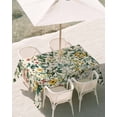 thumbnail image 3 of 60x102 Inch Outdoor Tablecloth with Umbrella Hole Zipper Rectangle Botanical Print Rectangular Tablecloths Outside Waterproof Vintage Plants Herbs Fruit Flower Patio Table Cover for Picnic Party, 3 of 8