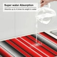 thumbnail image 5 of Cauagu Red Black and White Serape Blanket Stripes Dish Drying Mat,24*18 inch Absorbent Dish Drainer Kitchen Counter,Dish Drying Pad for Countertops,Sinks,Draining Racks, 5 of 7