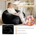 thumbnail image 5 of Timbernest 4FT Bean Bag Chair, Lazy Sofa, Gifts for Teens and Adults, Flannel Black, 5 of 7