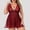 Wine, variant on uublik Pajamas For Women Sets Soft Valentine's Day Bodysuit V Neck Nightgown Nightwear Sleepwear Red