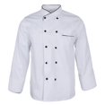 thumbnail image 1 of Unisex chef coat with s restaurant uniforms white l, 1 of 8