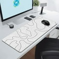 thumbnail image 4 of Mouse Pad Gaming Mousepad 31.5 x 11.8in Large Mouse Pad for Keyboard and Mouse with Anti-Slip Rubber Base, Keyboard Pad XL Mouse Mat for Home and Office（Black with White Topographic Line）, 4 of 14