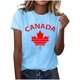 thumbnail image 1 of Tops de Cuello Redondo para las Mujeres Nuevo Suéter de Manga Corta, Camiseta de Poliéster Impresa Casual, 1 of 4
