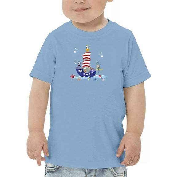 Pirate Kids On A Ship T-Shirt Toddler -Image by Shutterstock, 4 Toddler