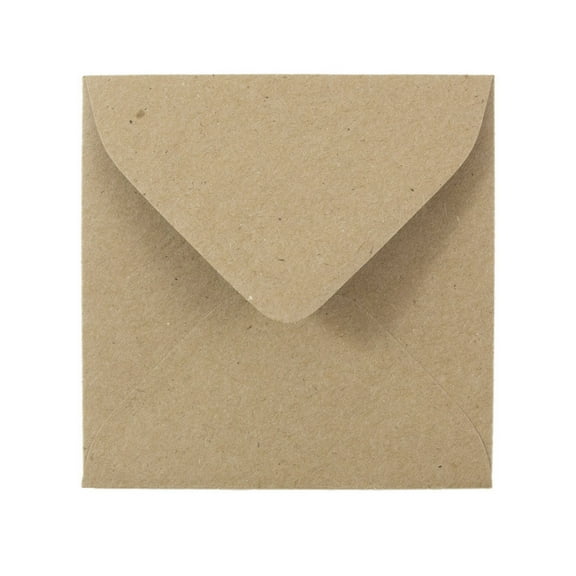 JAM Paper Square Envelopes, 3 1/8 x 3 1/8, Brown Kraft, 50 per Pack