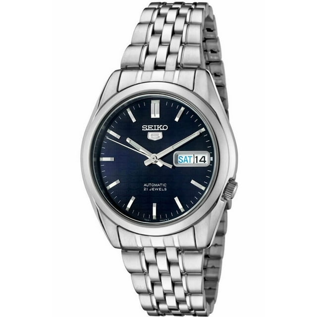 Seiko Reloj de Vestir Automático para Hombre, Modelo SNK357K, Calibre 5, en Acero Inoxidable Plateado.