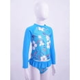 thumbnail image 2 of MSemis Girls Mermaid Swimsuit 2-Pieces Rash Guard Sets Bathing Suit, Size 3T-16 Coral Blue 8, 2 of 6