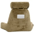 thumbnail image 4 of Husband Pillow Medium Tan, Backrest for Kids, Teens, Petite Adults - Reading Pillows With Arms, Adjustable Loft, Plush Memory Foam, Bed Rest Chair for Sitting Up, Detach Neck Roll, Removable Cover, 4 of 8