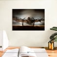 thumbnail image 3 of Elephant Stock Flying Fortress Airplane Wall Art - Horizontal Canvas Wall Art - Living Room Wall Decor - Transportation Canvas - Black And Gray Decor - 12" x 8", 3 of 8
