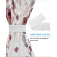 thumbnail image 4 of Red Flowers Blackout Curtains, French Door Curtains for Door Window, Spring Floral Elegant Pastoral Watercolor Privacy Drapery for Patio/Sidelight Doors, 1 Panel with Tieback, 25 x 40 Inches, 4 of 6