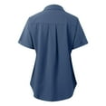 thumbnail image 5 of Womens Summer Tops, Women Blouses, Trendy Women's Short Sleeve Pocket Button Tee Casual Blouse Top for Daily Wear Fashion, 5 of 5
