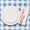 thumbnail image 3 of Oval Tablecloth Blue Checkered Tablecloth, Modern Plaid Oval Tablecloth, Checkered Tablecloth, Indoor/Outdoor Waterproof Wrinkle Free Durable Gingham Tablecloth for Oval Tables 54 X 72 in, 3 of 6