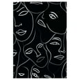 thumbnail image 1 of Hearth & Gear Black Faces Blanket Flannel All Season Lightweight Living Room/Bedroom Warming Blanket 70x100cm/100x150cm Sofa Throws for Couches Extra Large through Blankets Fall Throws And Blankets, 1 of 7