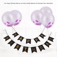 thumbnail image 2 of Globos y pancartas de confeti para niños y adultos Celebración de cumpleaños con brillo dorado, 2 of 8