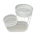 thumbnail image 1 of Cesta de frutas de 3 capas, recipiente para almacenar verduras, frutero multiusos, alambre de metal Blanco, 1 of 9