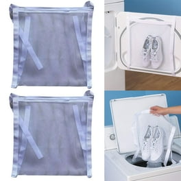 Smart Design Sneaker Dryer and Wash Bag with Elastic Straps Durable Fabric for Shoes Clothing and Laundry Home Organization 15.5 x 15.5 Inch White Walmart
