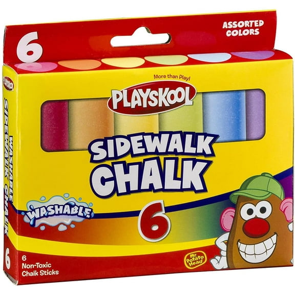 Playskool 6-Piece Washable Sidewalk Chalk