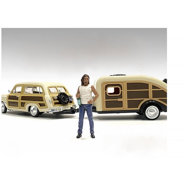 Figura American Diorama Campers 3 para maquetas a escala 1/24