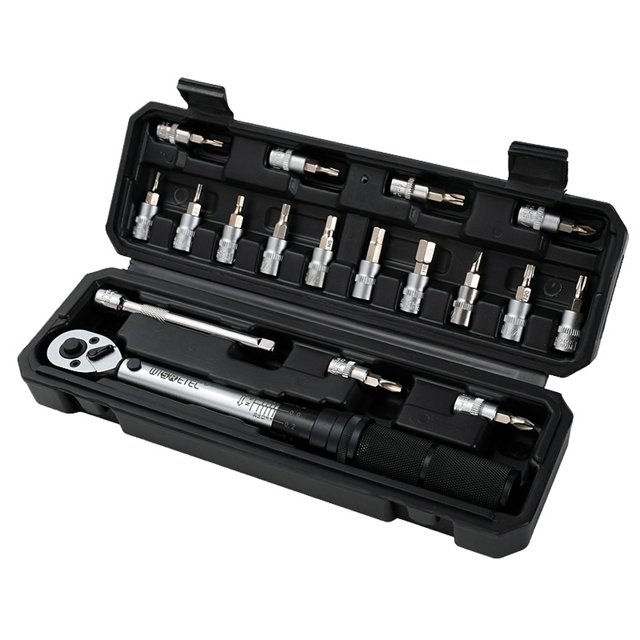 WISRETEC 2-20Nm 1/4 Inch 18PCS Dual Scable Torque Wrench Set Preset Torque Wrench Bits Set