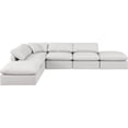 thumbnail image 3 of Meridian Furniture Indulge 135" Cream Vegan Leather U-Shaped Modular Sectional, 3 of 9