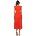 thumbnail image 4 of White Mark Women's Maternity Scoop Neck Tiered Midi Dress, 4 of 6