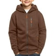 thumbnail image 2 of Mercatoo Teen Boys Zip up Ho𝐨dies Plain Thick Cargo Ho𝐨die Sweatshirts Youth Kids Fle𝐞ce Warm Jacket Outwear with Pockets, 2 of 6