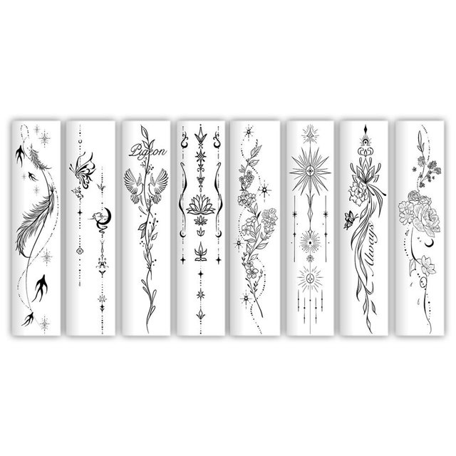 Wildflower Temporary Tattoo Stickers Eco-Friendly Waterproof Body Art for Parties and Travel