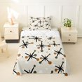 thumbnail image 2 of Castle Fairy Mid Century Atomic Star Twin Sheets 3pcs,Vintage Dot Accent Bedding,Brown Olive Cream,1 Flat Sheet, 1 Fitted Sheet and 1 Pillowcase, 2 of 7