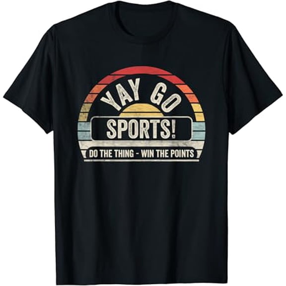 Vintage Retro Yay Go Sports! Funny Sports T-Shirt