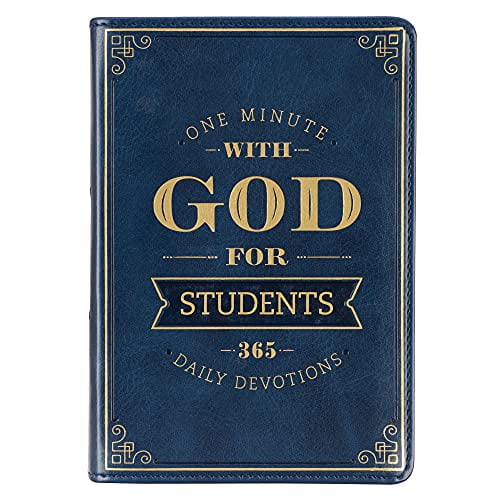 Pre-Owned One Minute with God for Students Devotional, Navy Faux Leather Flexcover, 9781642728446, 1642728446, Paperback,