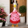 thumbnail image 5 of Aurorax Valentine's Day Porch Goose Outfit 19 inch,Goose Clothes for Cement Goose Porch Goose 23"/17",Pink Retired Lady Christmas Porch Goose Clothing Accessories for Outdoor Lawn Yard, 5 of 6