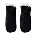 thumbnail image 2 of Naierhg Thermal socks 1 Pair Nice-looking Floor Socks Comfortable Polyester Thick Soft Unisex V Design Socks for Winter Black & Blue, 2 of 8