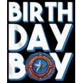 thumbnail image 2 of Boy's Marvel Birthday Boy Cap Shield  Pull Over Hoodie Black Medium, 2 of 4