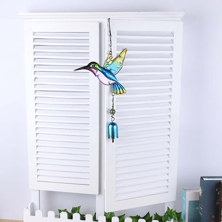 New Year! WQQZJJ Garden Decor Deals Metal Hummingbird Wind Chimes Aluminum Hanging Ornament Home Outdoor Garden Yard Decoration Gifts On Clearance