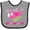 Heather and Black, variant on Inktastic Valentine Pink Heart Helicopter Boys or Girls Baby Bib