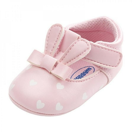 

SYNPOS Lovely Infant Girl Rabbit Pattern PU Leather Sneakers Shoes