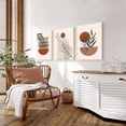 thumbnail image 6 of Boho Wall Art Set of 3 Mid-Century Modern Wall Art Moon Botanical Black Beige Terracotta Green Geometric Abstract Artwork Prints Modern Boho Wall Decor Ready To Hang for Living Room Bedroom 12x16, 6 of 6