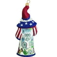 thumbnail image 2 of Glitterazzi Americana Santa Polish Glass Christmas Ornament, 2 of 3