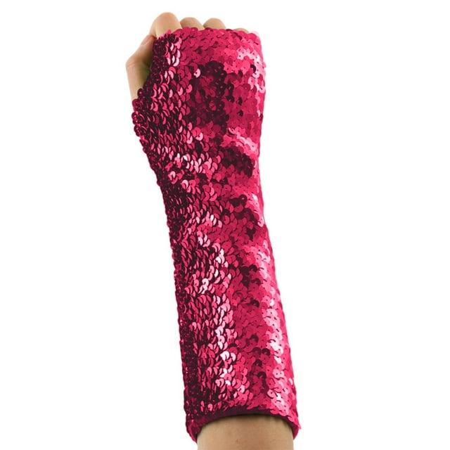 Gants pour Femmes, Gants de Carnaval à Paillettes Haute Élasticité, Gants pour Femmes