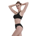 thumbnail image 5 of Daiia Black Marble Texture Abstract printed 2 piece Swimsuit Bikinis for Women High Waisted Racerback Bathing Suits Summer Tummy Control Scoop Neck Swimwear-Small, 5 of 8